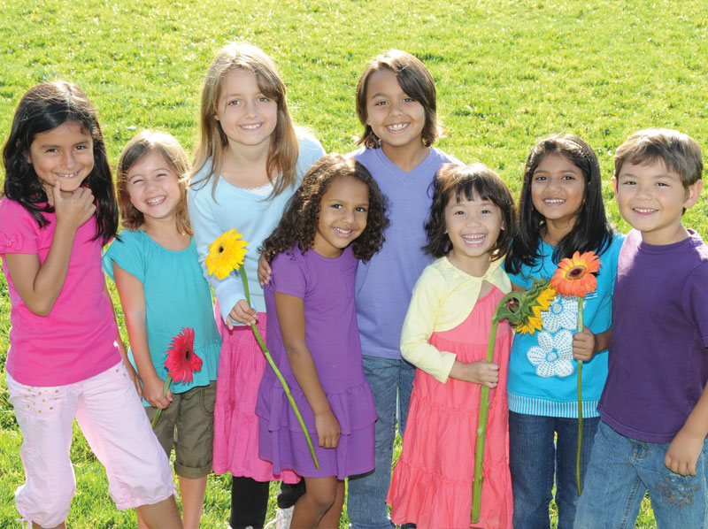 group of smiling kids